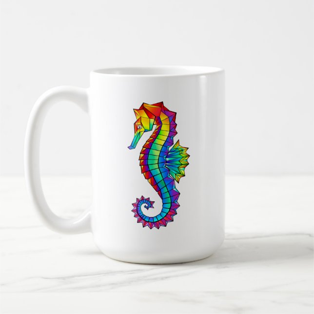 Mug Hippocampe polygonal arc-en-ciel (Gauche)