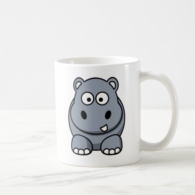 Mug Hippopotame de bande dessinée (Droite)
