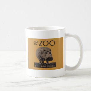 Mug Hippopotame vintage hippo zoo poster wpa