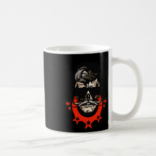 Mug Hipster Crâne Moustache Cercle Logo Crâne Sungles