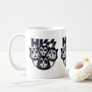Mug HISS Funny Cat Band Parodie Amoureux de les chats