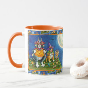MUG HISS N'FITZ CHATS, TRICK OU TRAITER FUNNY HALLOWEE