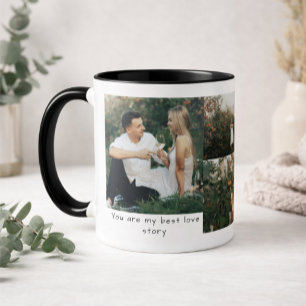 Mug Histoire d'amour en collage de photos personnalisé