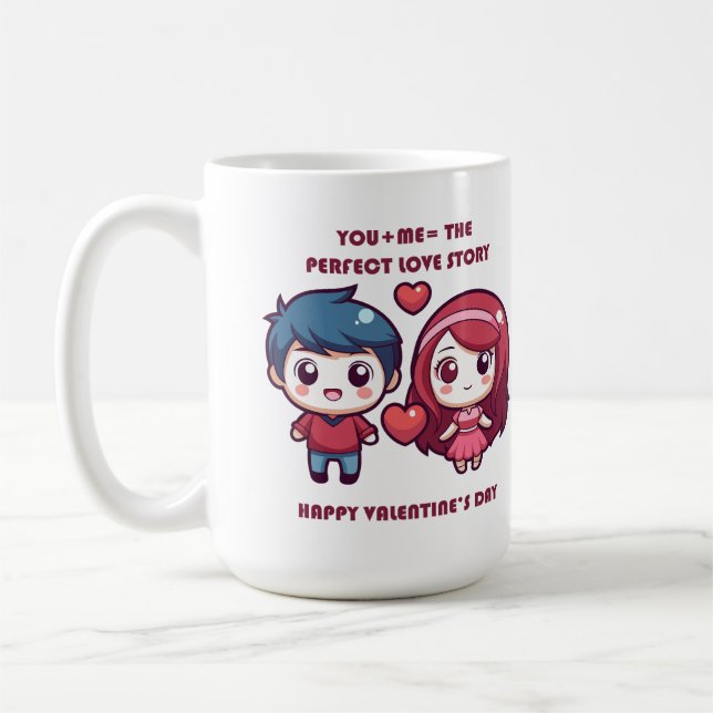 Mug Histoire d'amour pour la Saint Valentin (Gauche)