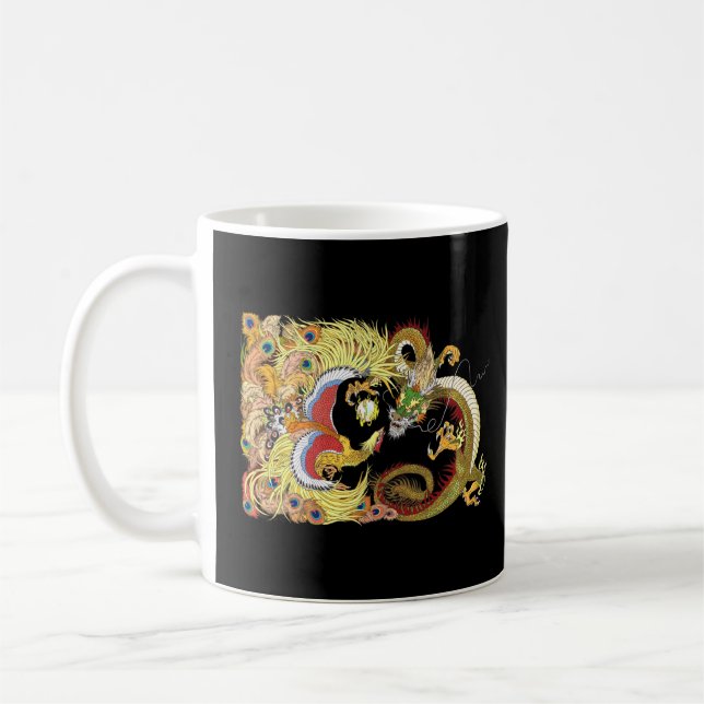 Mug Histoire de l'Asie Dragon Phoenix avec Pearl Chine (Gauche)