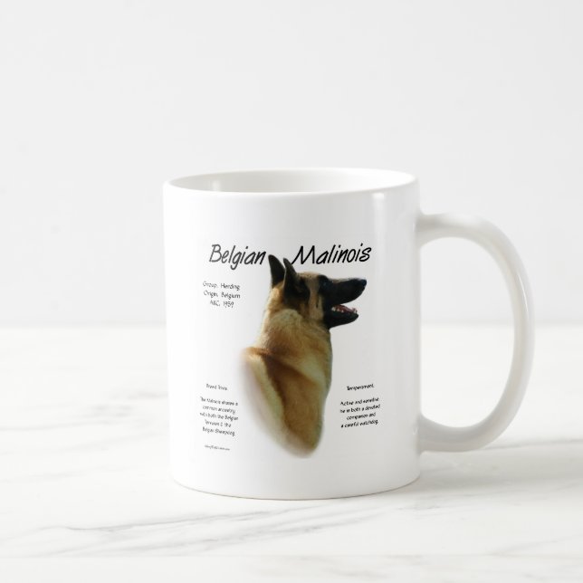 Mug Histoire des Malinois belges ; Tout sur les Malino (Droite)