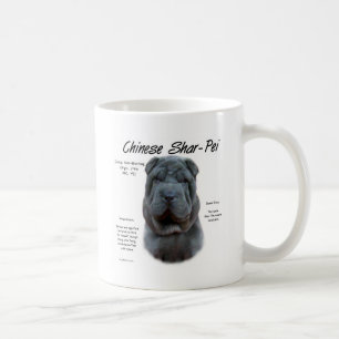 Mug Histoire du Shar Pei en Chine Bleue, Sharpei, Shar