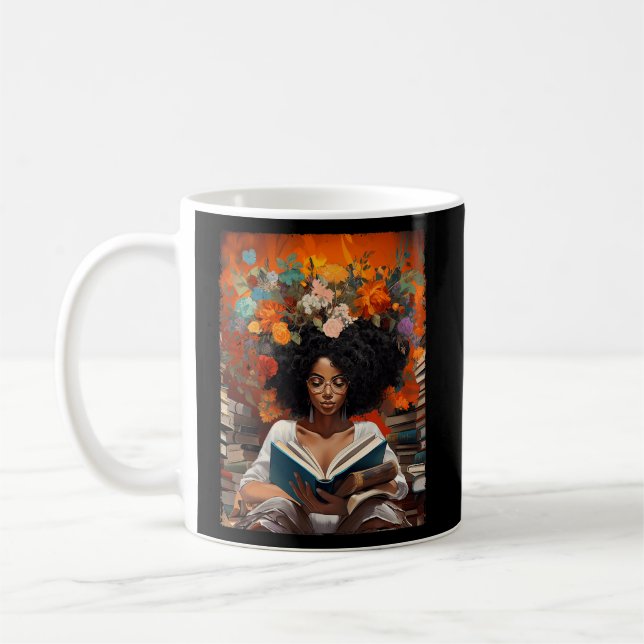Mug Histoire noire Livre de lecture instruit Melanin Q (Gauche)