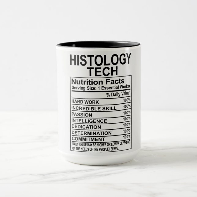Mug Histologie Technologie Nutrition Faits (Centre)