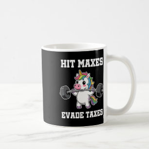 Mug Hit Maxes Evasion Taxes Drôle Gymnase Bodybuilding