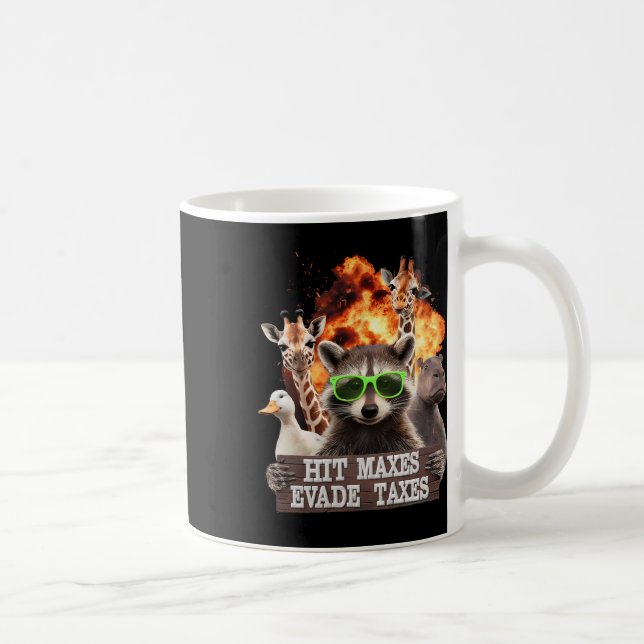 Mug Hit Maxes Evasion Taxes Drôle Gymnase Bodybuilding (Droite)