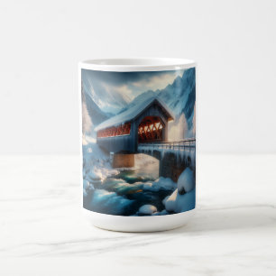 Mug Hiver, pont enneigé & rivière