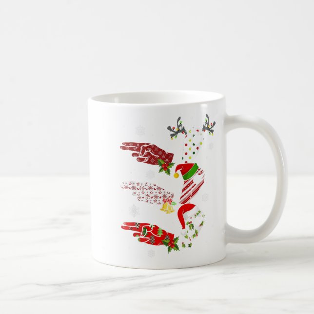 Mug Ho Ho Asl Langue des signes Fierté sourde Pajamas  (Droite)