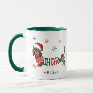 MUG HO-HO DACHSHUND NOËL