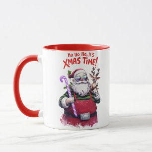 Mug Ho Ho Ho. c'est le temps de Noël design mignon