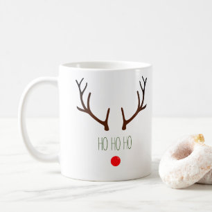 Mug "Ho ho ho ho" Rudolph minimal le renne à nez rouge
