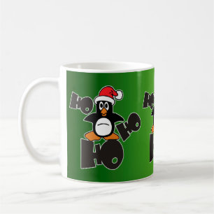 Mug Ho Ho Ho - Penguin - joyeux noël + votre backgr