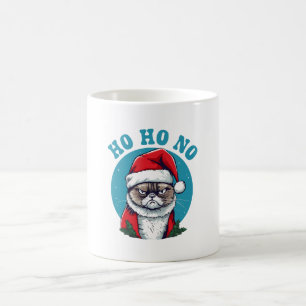 Mug Ho ho non - drôle de chat grumpy santa