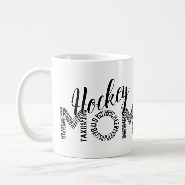 Mug Hockey Maman Mot Art (Gauche)