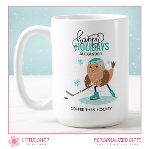 Mug Hockey sur glace personnalisé de Noël