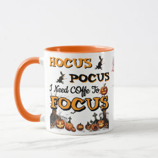 Mug Hocus Pocus J'ai besoin de café pour me concentrer