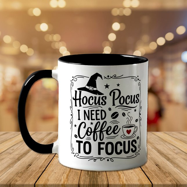 Mug Hocus pocus j'ai besoin de café pour me concentrer (Créateur téléchargé)