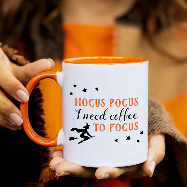 Mug Hocus Pocus Moderne Orange et Noir Halloween (Créateur téléchargé)