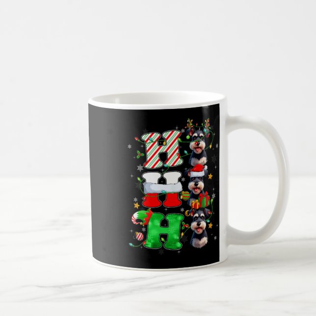 Mug Hohoho Schnauzer Chien Père Noël Elf Casquette Rei (Droite)
