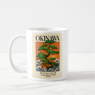 Mug Hokusai Grande Vague Rétro Art Japonais Bonsaï Oki