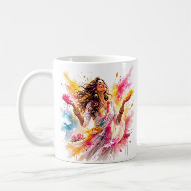 Mug Holi Festival Woman (Gauche)