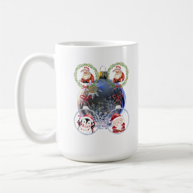 Mug Holiday Characters on a Snowflake Ornament (Gauche)