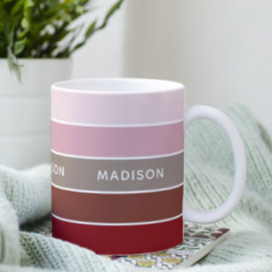 Mug Holiday Trendz Colorblock Nom personnalisé