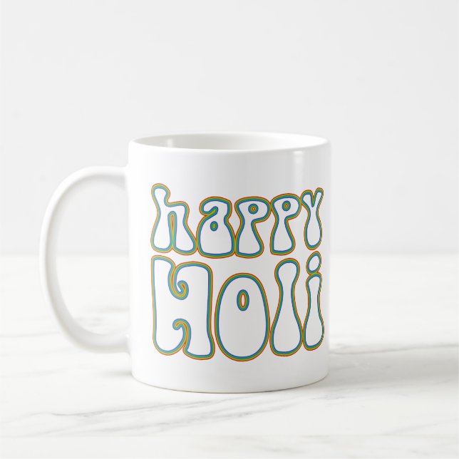 Mug holiES - HAPPY HOLI contour simple couleur 1 (Gauche)