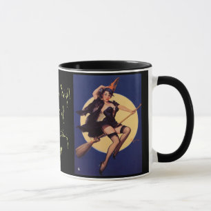 Mug Holloween Pin-Up vers les années 1920, Vintage d'a