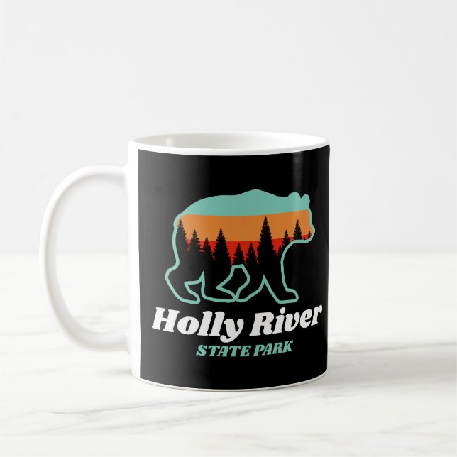 Mug Holly River State Park West Virginia Bear Retro (Gauche)