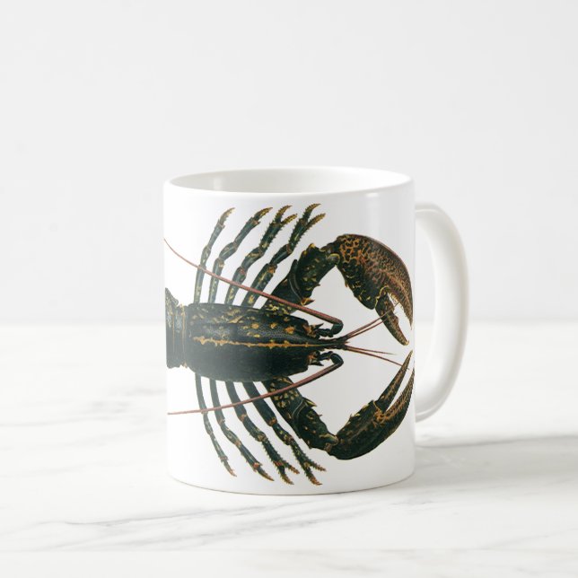 Mug Homard vintage, Marine Ocean Life Crustacean (Devant droit)