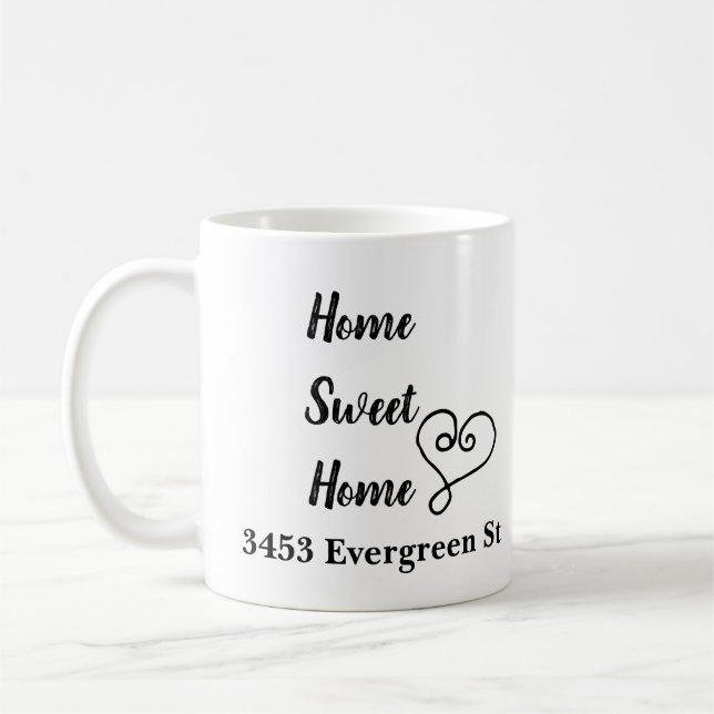 Mug Home Sweet Home Famille Ménage Cadeau (Gauche)