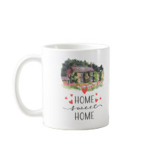 Home Sweet Home Hearts House Floral