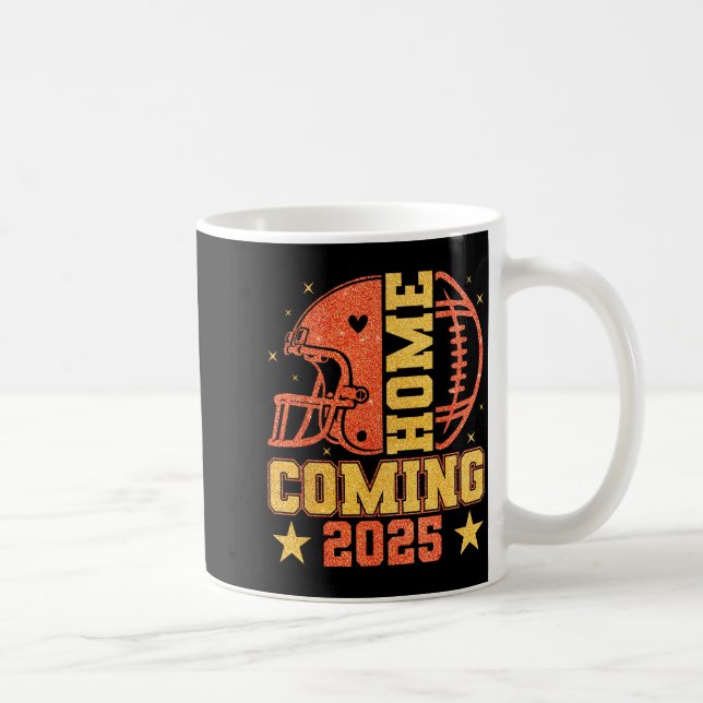 Mug Homecoming 2025 Hoco Football Mama Girl Orange Gol (Droite)