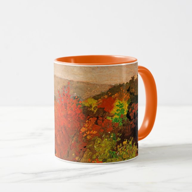 Mug Homer - Arbres d'automne, célèbre peinture (Devant droit)
