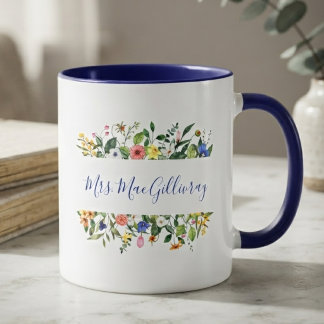 Mug Hommage Fantaisiste à l'Enseignant à l'Aquarelle B