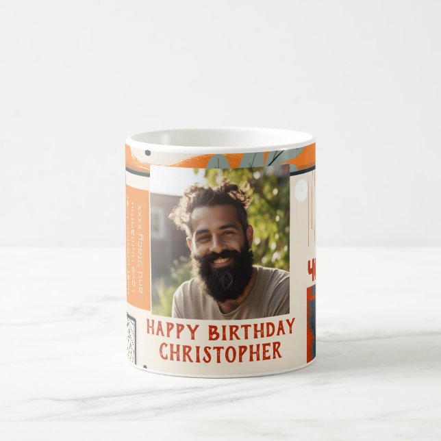Mug Homme 40e anniversaire Homme Couleurs modernes Pho (Centre)