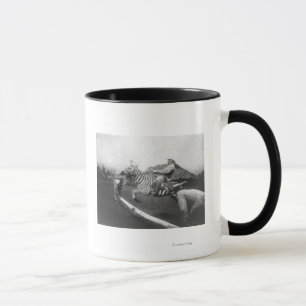 Mug Homme à cheval Zebra Saut de clôture Photographie