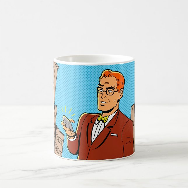 Mug Homme Comique Avec Cellulaire (Créateur téléchargé)