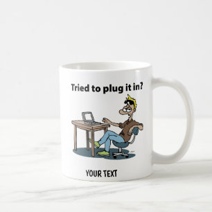 Mug Homme de dessin animé de soutien technique