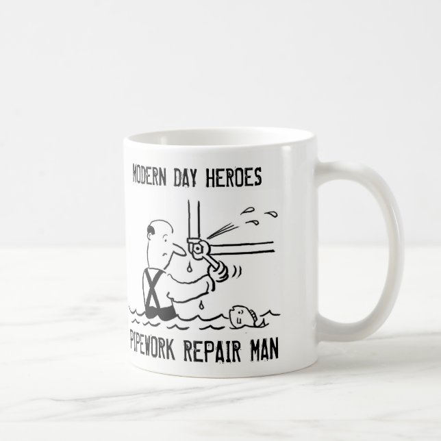 Mug Homme de réparation de tuyauterie de plomberie (Droite)