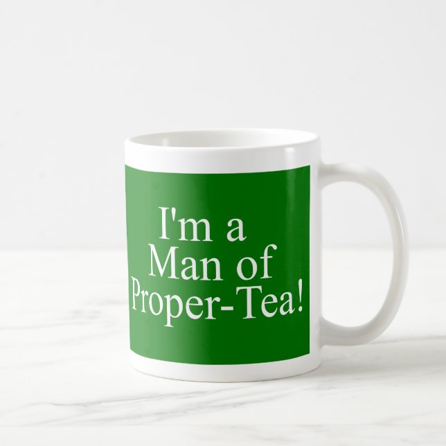 Mug homme de thé approprié vert-foncé (Droite)