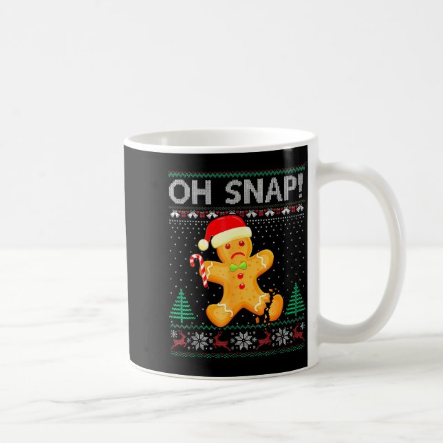 Mug Homme en pain d'épices drôle Oh Snap Noël Xmas lai (Droite)