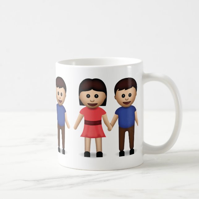 Mug Homme et femme tenant des mains Emoji (Droite)