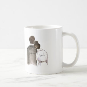 Mug Homme foncé de Br de Br de Merci de jeune mariée